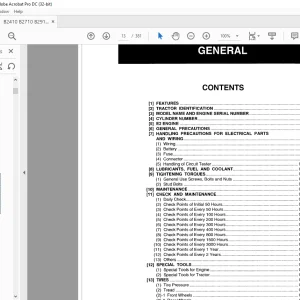 Kubota B2410 B2710 & 2910 Tractor Workshop Manual - PDF DOWNLOAD