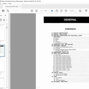 Kubota Bx1800 Bx2200 Tractor Workshop Manual - PDF DOWNLOAD