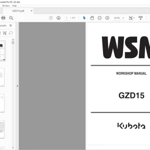 Kubota Garden Tractor GZD15 Workshop Manual - PDF DOWNLOAD