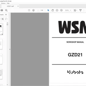 Kubota Garden Tractor GZD21 Workshop Manual - PDF DOWNLOAD