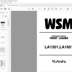 Kubota ROTARY MOWER LA1301 LA1601 WORKSHOP MANUAL - PDF DOWNLOAD
