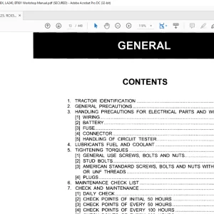 Kubota Tractor BX25 RCK54(P)-23BX RCK60B-23BX LA240 BT601 Workshop Manual - PDF DOWNLOAD