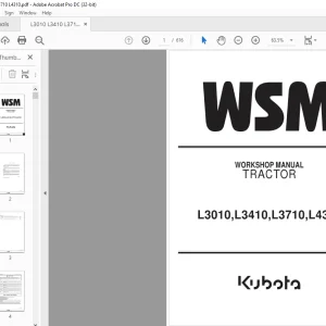 Kubota Tractor L3010 L3410 L3710 L4310 Workshop Manual - PDF DOWNLOAD