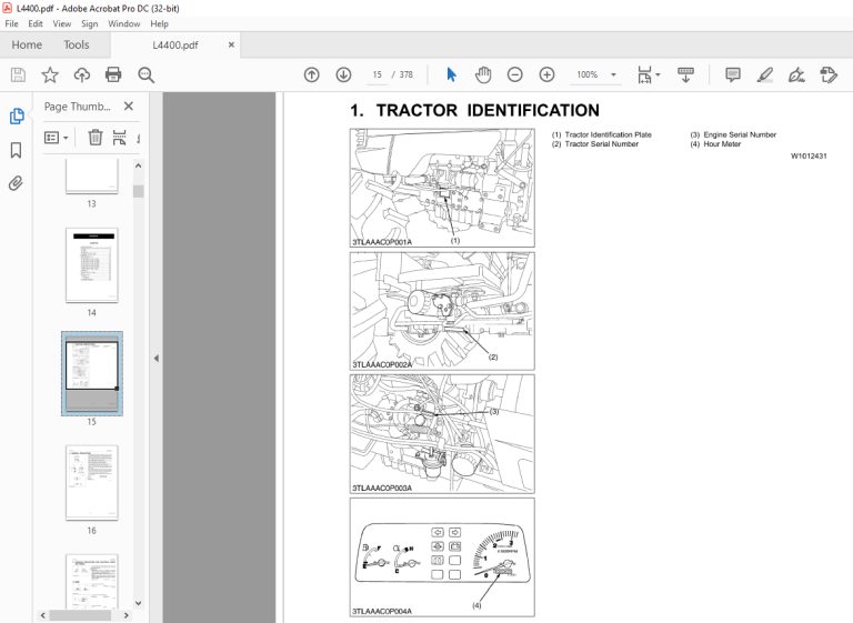 Kubota Tractor L4400 Workshop Manual - PDF DOWNLOAD - HeyDownloads ...