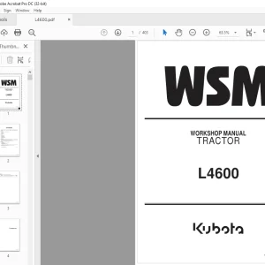 Kubota Tractor L4600 Workshop Manual - PDF DOWNLOAD