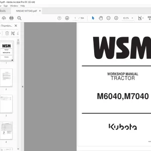 Kubota Tractor M6040 M7040 Workshop Manual - PDF DOWNLOAD