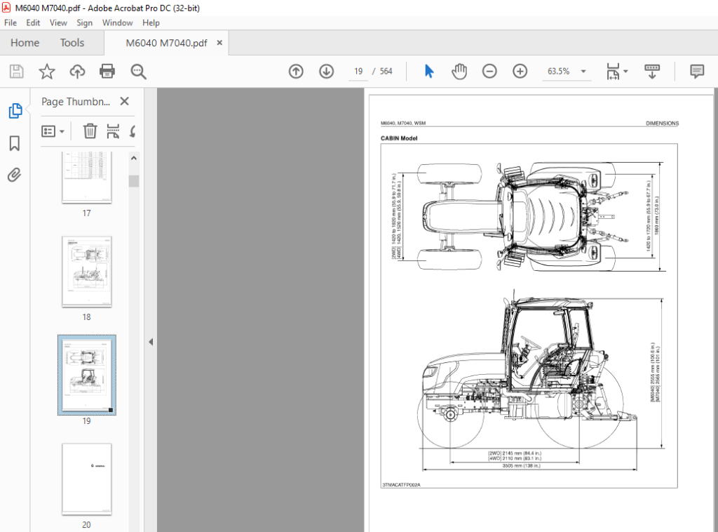 Kubota Tractor M6040 M7040 Workshop Manual Pdf Download Heydownloads Manual Downloads 0454