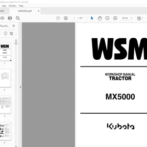 Kubota Tractor MX5000 Workshop Manual - PDF DOWNLOAD