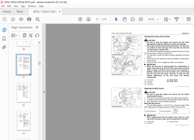 Kubota Zero Turn Mower ZD321 ZD323 ZD326 ZD331 Workshop Manual - PDF ...