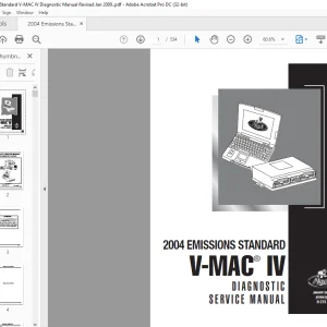 Mack 2004 Emissions Standard V-MAC IV Diagnostic Service Manual(8-213) -  PDF DOWNLOAD
