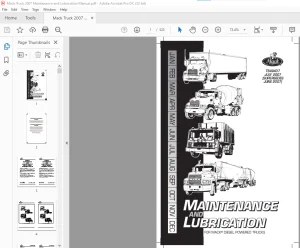 Mack TS49407 Diesel Trucks Maintenance And Lubrication Manual  -  PDF DOWNLOAD