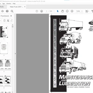Mack TS49407 Diesel Trucks Maintenance And Lubrication Manual  -  PDF DOWNLOAD