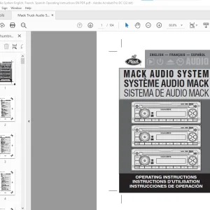 Mack Truck Audio System Operating Instruction Manual EN_FR_ES - PDF DOWNLOAD