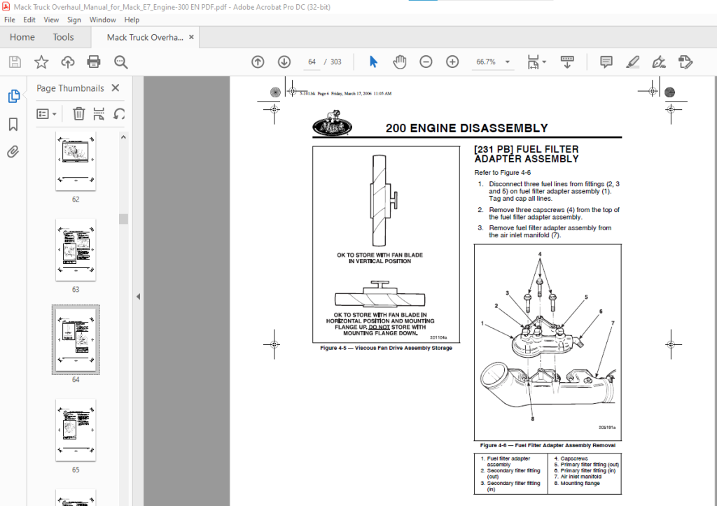 Mack Truck E7 Engine Overhaul Operator's Manual 5-101 - PDF DOWNLOAD