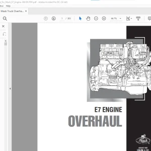 Mack Truck E7 Engine Overhaul Operator's Manual 5-101 - PDF DOWNLOAD