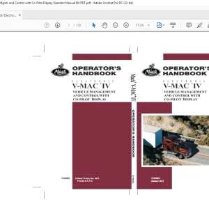 Mack Truck Electronic V-MAC IV Vehicle Management & Control with Co-Pilot Display Operator's Manual 22196032