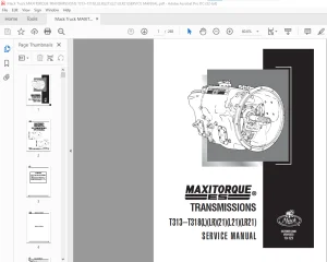 Mack Truck MAXITORQUE TRANSMISSIONS T313–T318(L)(LR)(21)(L21)(LR21) Service Manual(10-123) - PDF DOWNLOAD