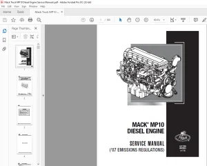 Mack Truck MP10 Diesel Engine (’07 EMISSIONS REGULATIONS) SERVICE MANUAL(5-115) - PDF DOWNLOAD