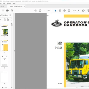 Mack Truck MR Series Operators Handbook Manual TS50801 - PDF DOWNLOAD