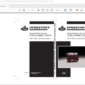 Mack Truck Maintenance & Lubrication MP7 MP8 & MP10 Engines Operator's Handbook Manual 21394653 - PDF DOWNLOAD