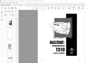 Mack Truck Maxitorque Transmission T310 Service Manual(10-126) - PDF DOWNLOAD