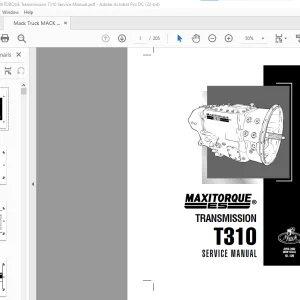 Mack Truck Maxitorque Transmission T310 Service Manual(10-126) - PDF DOWNLOAD