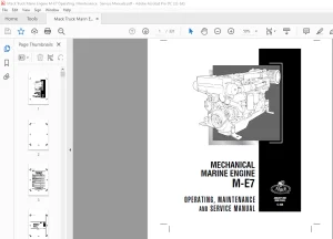 Mack Truck Mechanical Marine Engine M-E7 Operating Maintenance & Service Manual(5-108)  - PDF DOWNLOAD