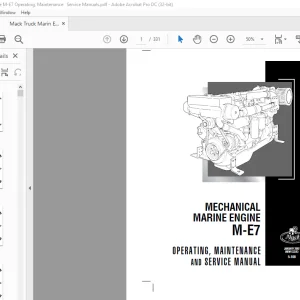 Mack Truck Mechanical Marine Engine M-E7 Operating Maintenance & Service Manual(5-108)  - PDF DOWNLOAD