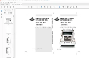 Mack Truck RH Drive CSM CMM CHM CLX CXX Operator's Handbook Manual 21630923 - PDF DOWNLOAD