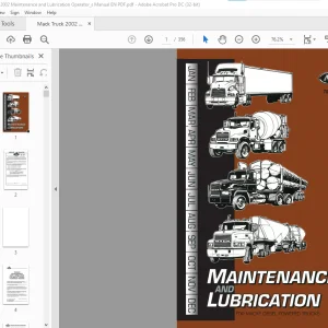 Mack Truck TS49402 Maintenance & Lubrication Operator's Manual - PDF DOWNLOAD