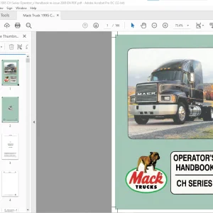 Mack Truck TS71095 CH Series Operator's Handbook Manual - PDF DOWNLOAD