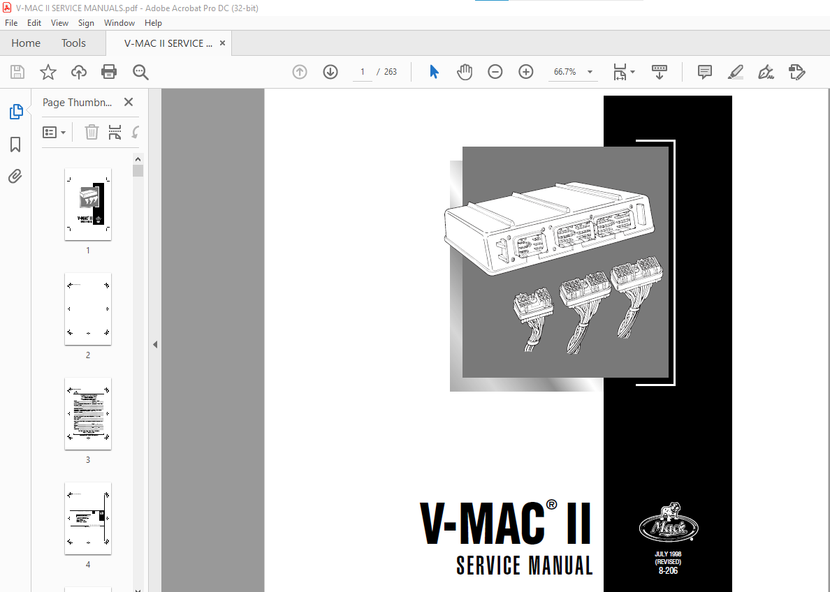 Mack Truck V-MAC® II Service Manual(8-206) - PDF DOWNLOAD ...