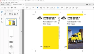 Mack® Pinnacle Series (CXU Series) Operator's Handbook Manual 21394648 - PDF DOWNLOAD