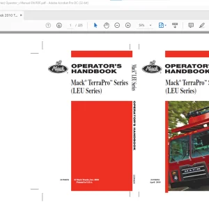 Mack® TerraPro Series (LEU Series) Operator's Handbook Manual 21394654 - PDF DOWNLOAD
