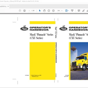 Mack® Truck Pinnacle Series (CXU Series) Operator's Manual 21394648 - PDF DOWNLOAD