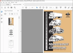 Mack® Truck TS49406 CXP CXN CHN CT7 & CTP Maintenance & Lubrication Operator's Manual - PDF DOWNLOAD