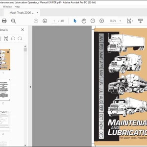 Mack® Truck TS49406 CXP CXN CHN CT7 & CTP Maintenance & Lubrication Operator's Manual - PDF DOWNLOAD