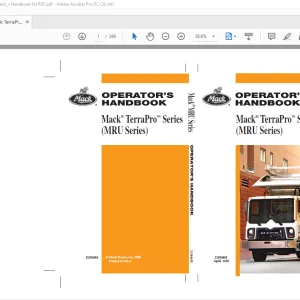 Mack® Truck TerraPro Series (MRU Series) Operation's Handbook Manual - PDF DOWNLOAD