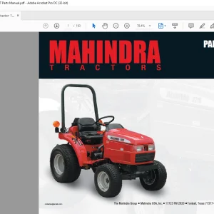 Mahindra Tractor 16 Series 2216 Gear & HST Parts Manual  - PDF DOWNLOAD
