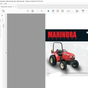 Mahindra Tractor '16' Series 2816 Gear Operator's Manual - PDF DOWNLOAD