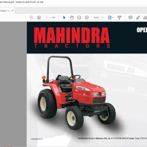 Mahindra Tractor '16' Series 2816 HST OPERATOR MANUAL - PDF DOWNLOAD