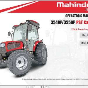 Mahindra Tractor 2021 Operator’s Manual Service Manual & Spare Part Catalog Manual - COMPLETE SET - PDF DOWNLOAD