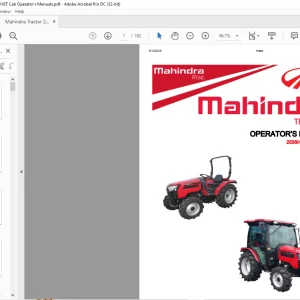 Mahindra Tractor 2538HST HST Cab Operator's Manual - PDF DOWNLOAD