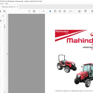 Mahindra Tractor 2555 HST HST CAB OPERATOR'S MANUAL  - PDF DOWNLOAD
