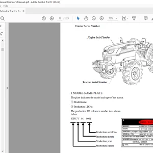 Mahindra Tractor 2810 T290 T300 T330 Service Manual - PDF DOWNLOAD