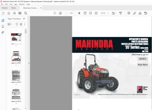 Mahindra Tractor 35 Series 3535 4035 Gear ML 120 Operator's & Parts Manual - PDF DOWNLOAD