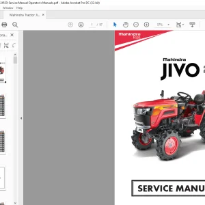 Mahindra Tractor Jivo 245 DI Service Manual  - PDF DOWNLOAD