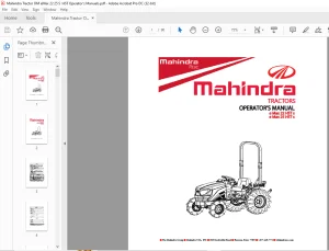 Mahindra Tractor eMax 22 HST s eMax 25 HST s Operator's Manual - PDF DOWNLOAD