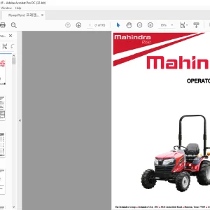 Mahindra Tractor eMax 22L Operator's Manual - PDF DOWNLOAD