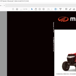 Mahindra Tractor max 26XL SHUTTLE max 26XL HST Operator's Manual - PDF DOWNLOAD
